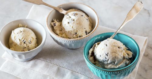 ice cream in white ceramic bowl